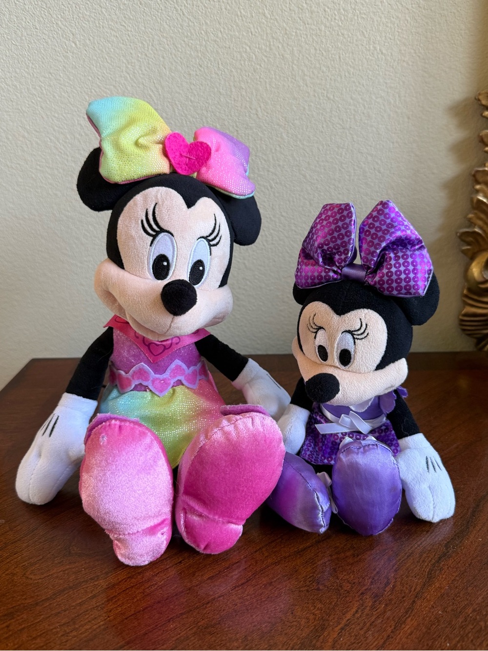 Pair of Disney Minnie Mouse stuffed toys
